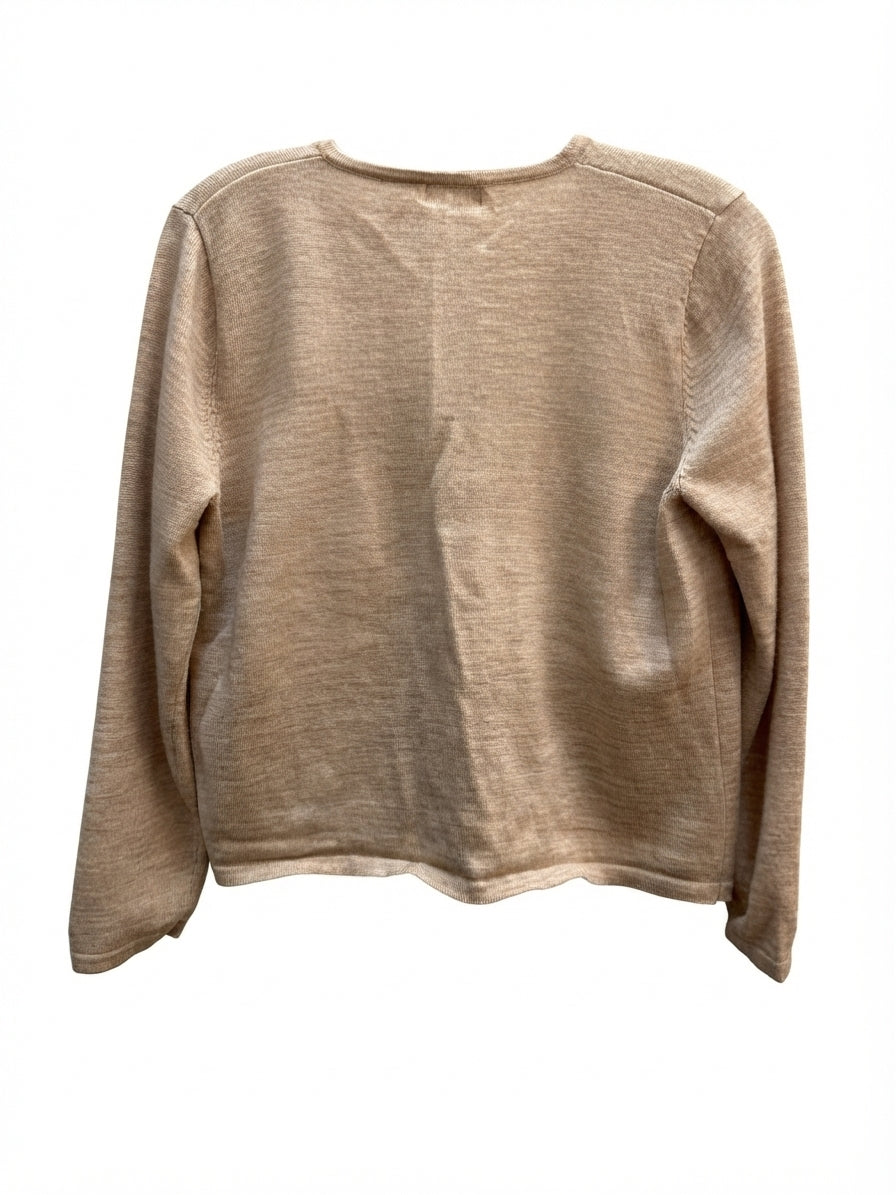 LizClaiborne · One Button Cardigan · Medium Petite · Beige