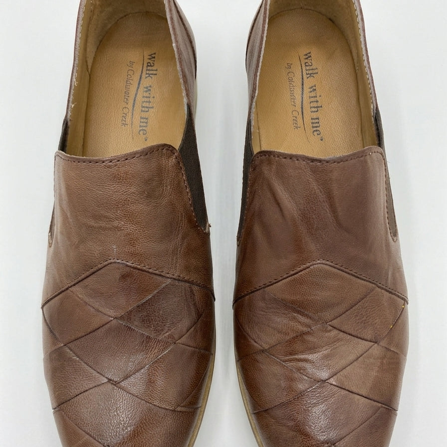 Coldwater Creek · Toubkal Leather Flats · 9.5 · Brown