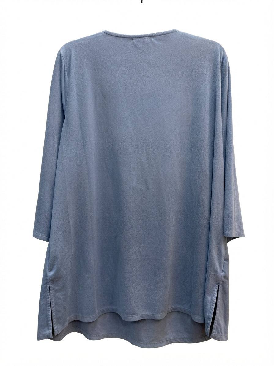 Style&Co · Grommet Lace Up Top · L/XL · Sky