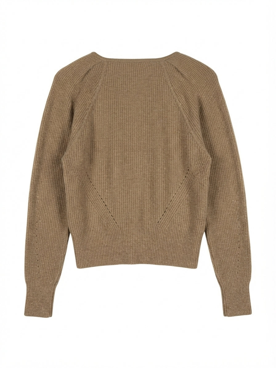 WHBM · V-Neck · Medium · Khaki