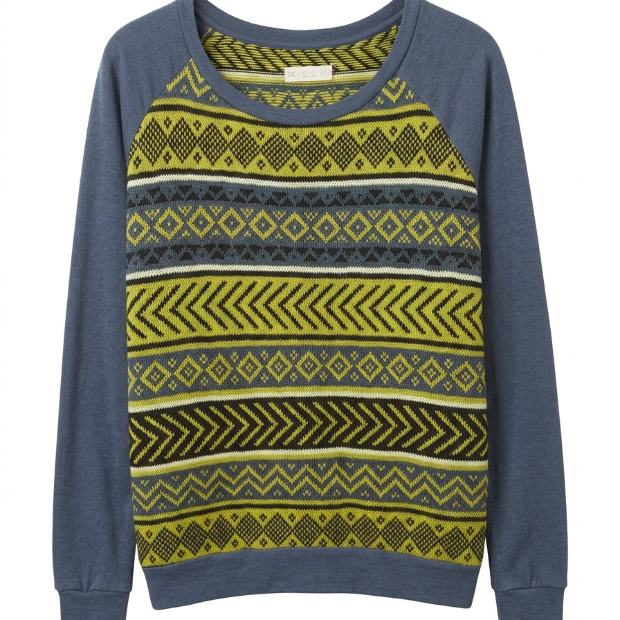 KK Krochet Kids · Knit Top · Large · SteelBlue