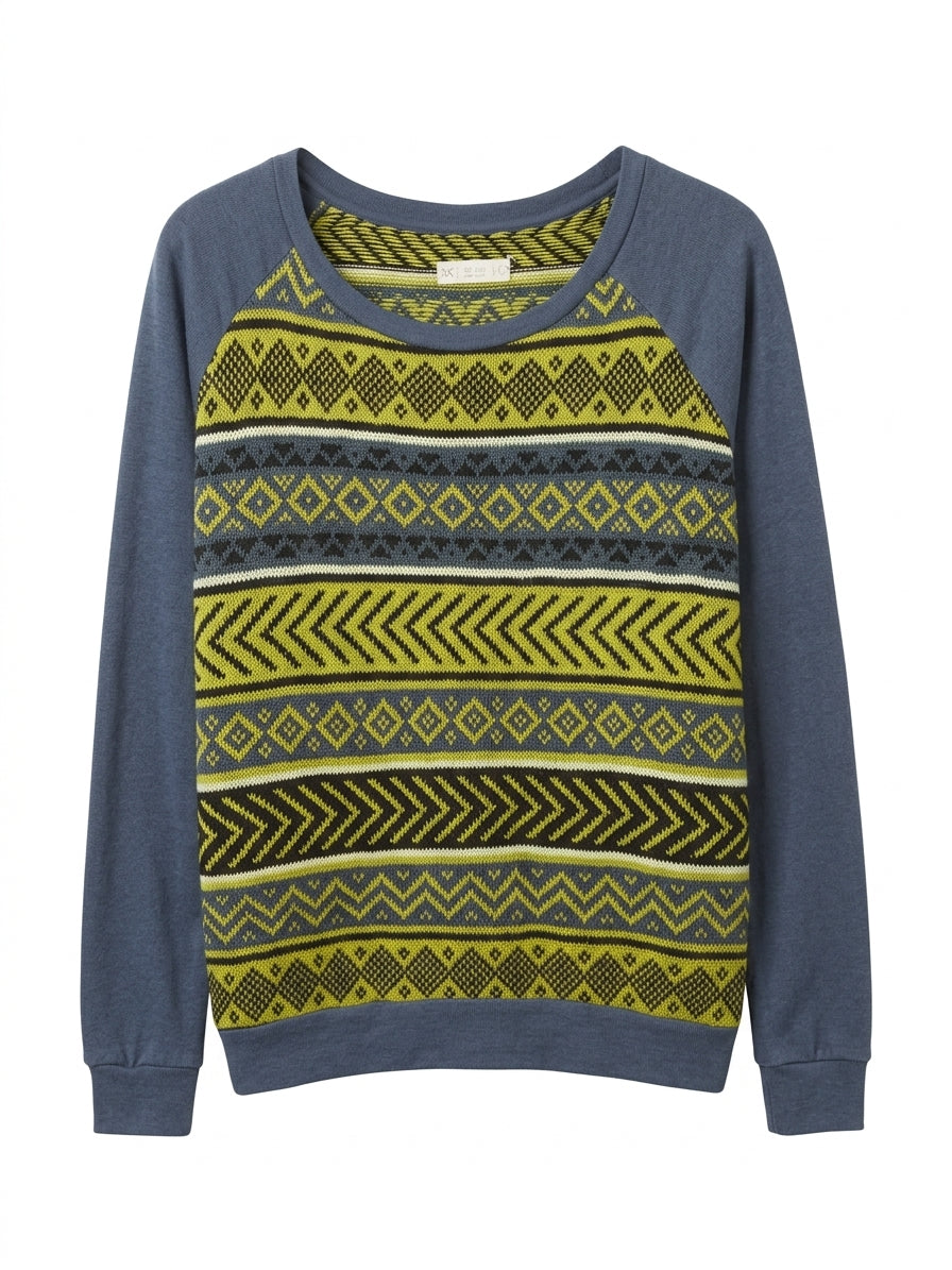 KK Krochet Kids · Knit Top · Large · SteelBlue