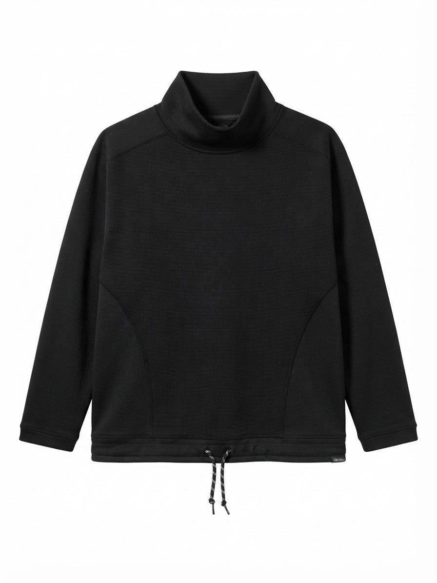 EddieBauer · Mock Neck Top · Large · SoftBlack