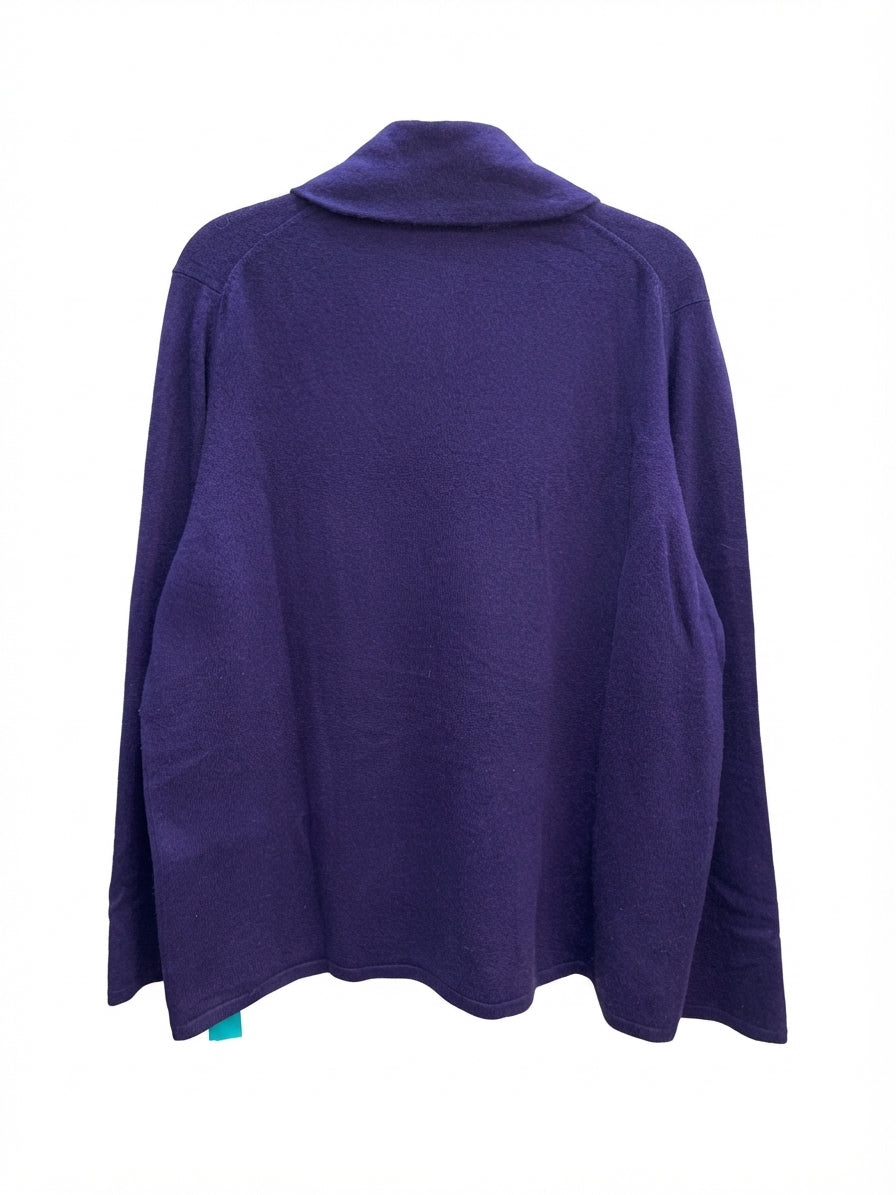 Valerie Stevens · Cashmere Split Neck · 1X · Aubergine