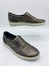 Ecco · Soft 7 Perforated Metallic Slip-On · 9.5 · Silver Metallic