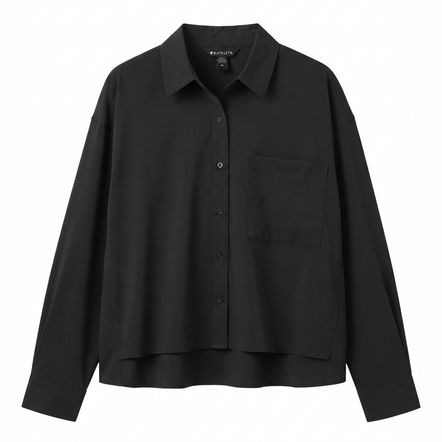 Athleta · Active Top Button Up w/ Chest Pocket · Medium · Black