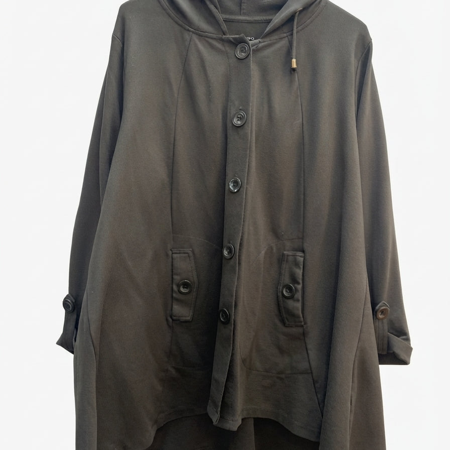 Christian Siriano · Button Up W/ Hood · 2X · Olive