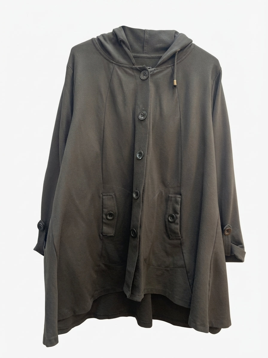 Christian Siriano · Button Up W/ Hood · 2X · Olive