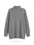 H&M · Mockneck Tunic Sweater · Large · Gray