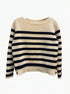 Madewell · Boatneck Striped Sweater · Medium · CreamBlk