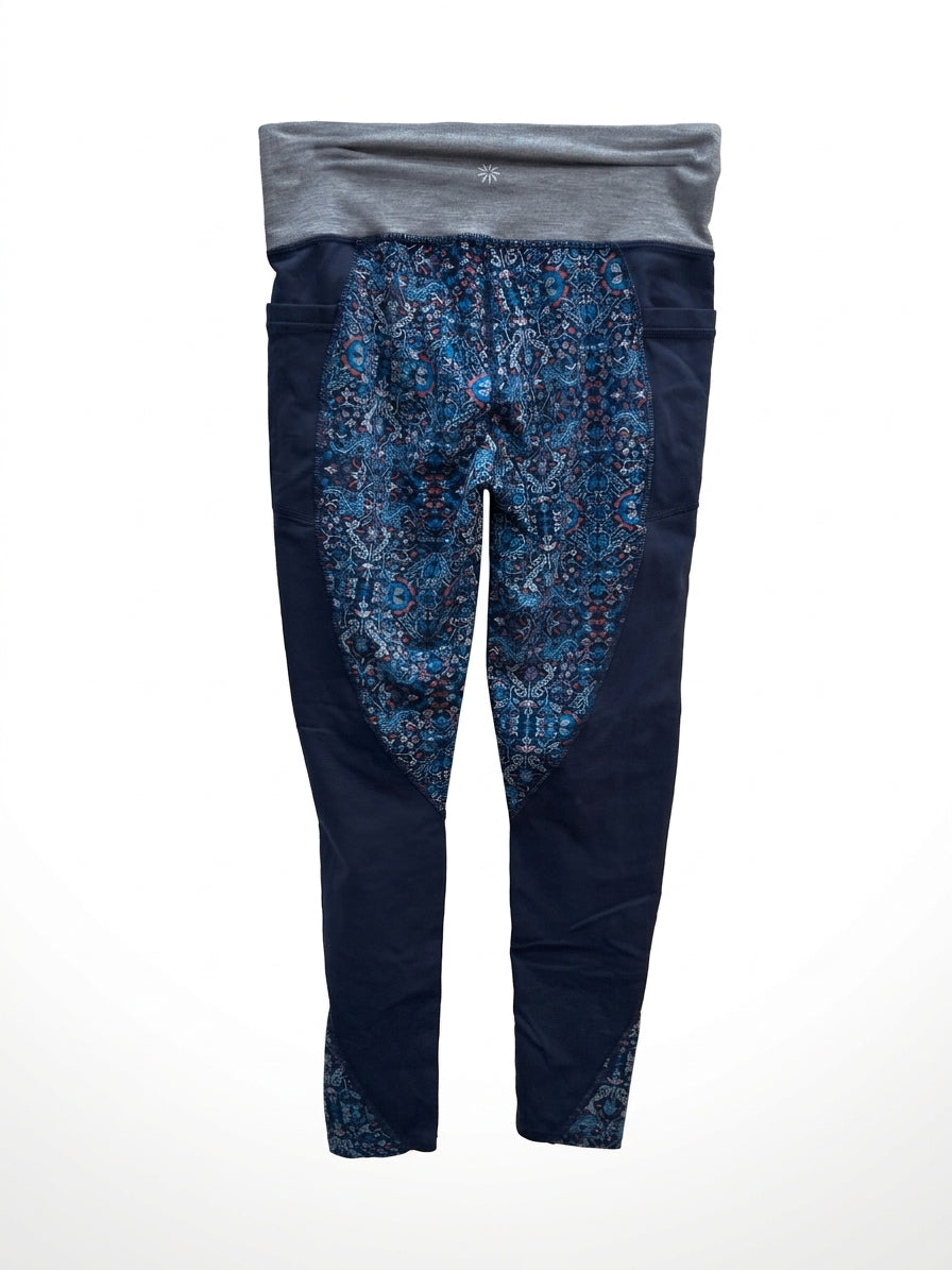 Athleta · Active Leggings Side Pocket · Medium · Navy/Gray
