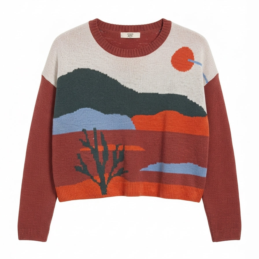 Steve Madden · Cropped Sweater · XLarge · BrownMulti