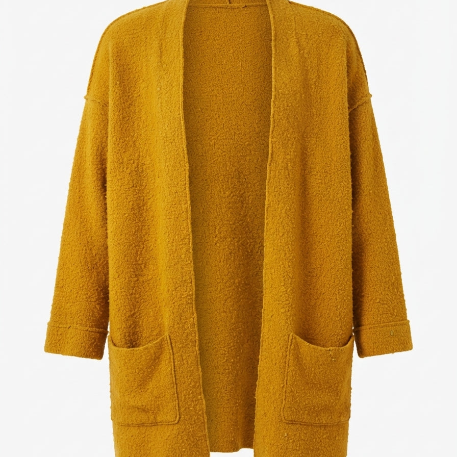 TCR · Open Drape Fashion Cardigan · Large · Mustard