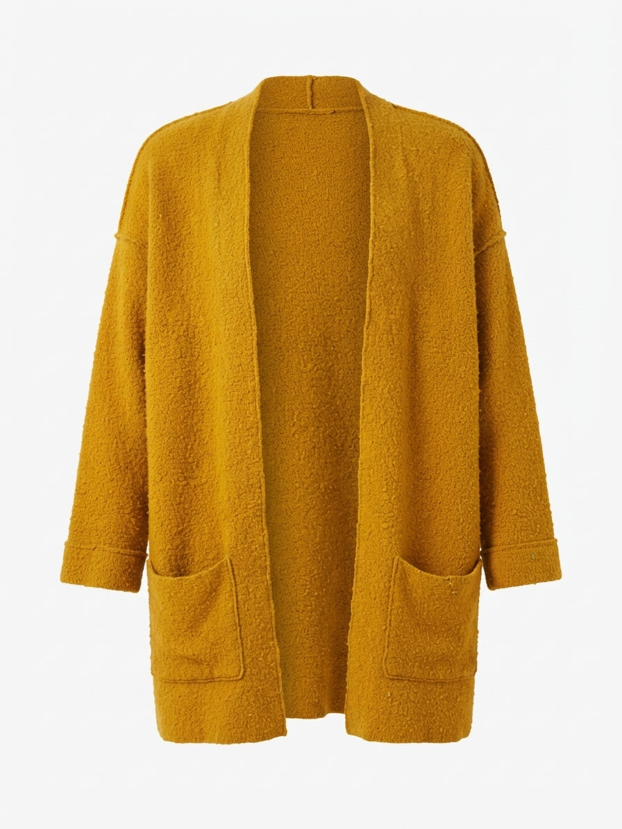 TCR · Open Drape Fashion Cardigan · Large · Mustard