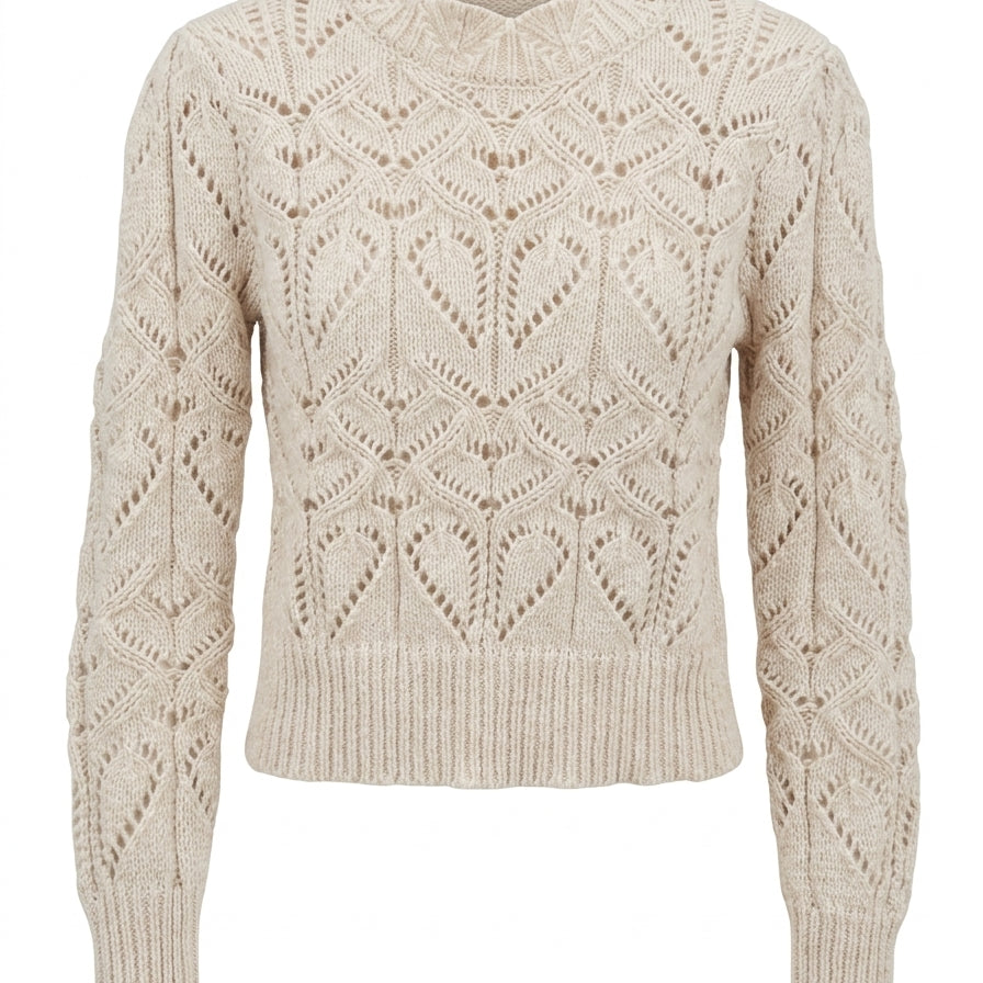 Rhoas · Picot Knit · Medium · Oatmeal