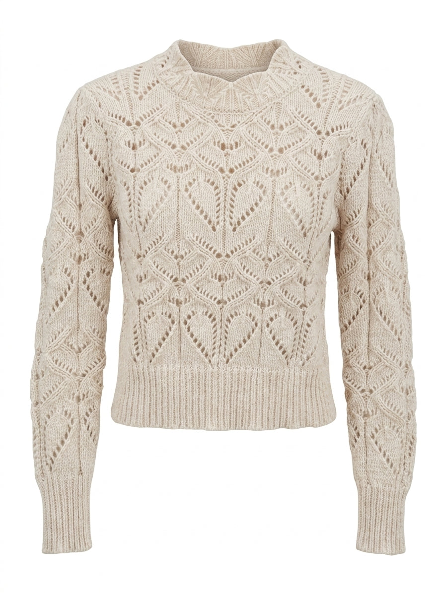 Rhoas · Picot Knit · Medium · Oatmeal