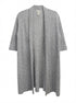 White&Warren · Elbow length sleeve, long open cardigan · Medium · Gray