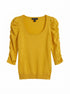 INC · Ruched Sleeves · Large · Mustard