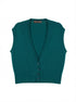 COOPER & ROE · Sleeveless Cardigan · Large · Dark Teal