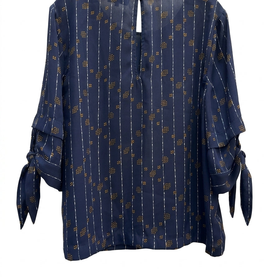 LuckyBrand · Elbow Length Top · Medium · NavyTan