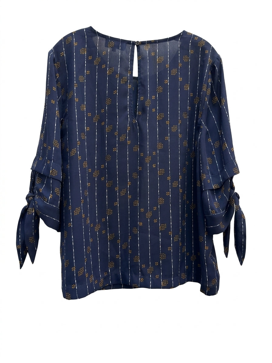 LuckyBrand · Elbow Length Top · Medium · NavyTan