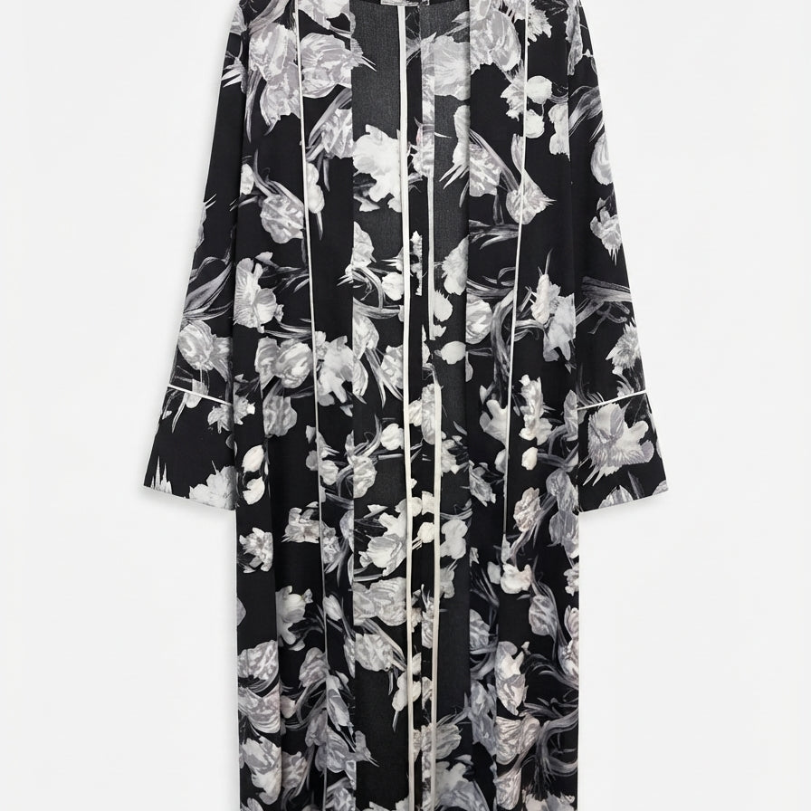 Topshop · Duster · Medium · BlackFloral
