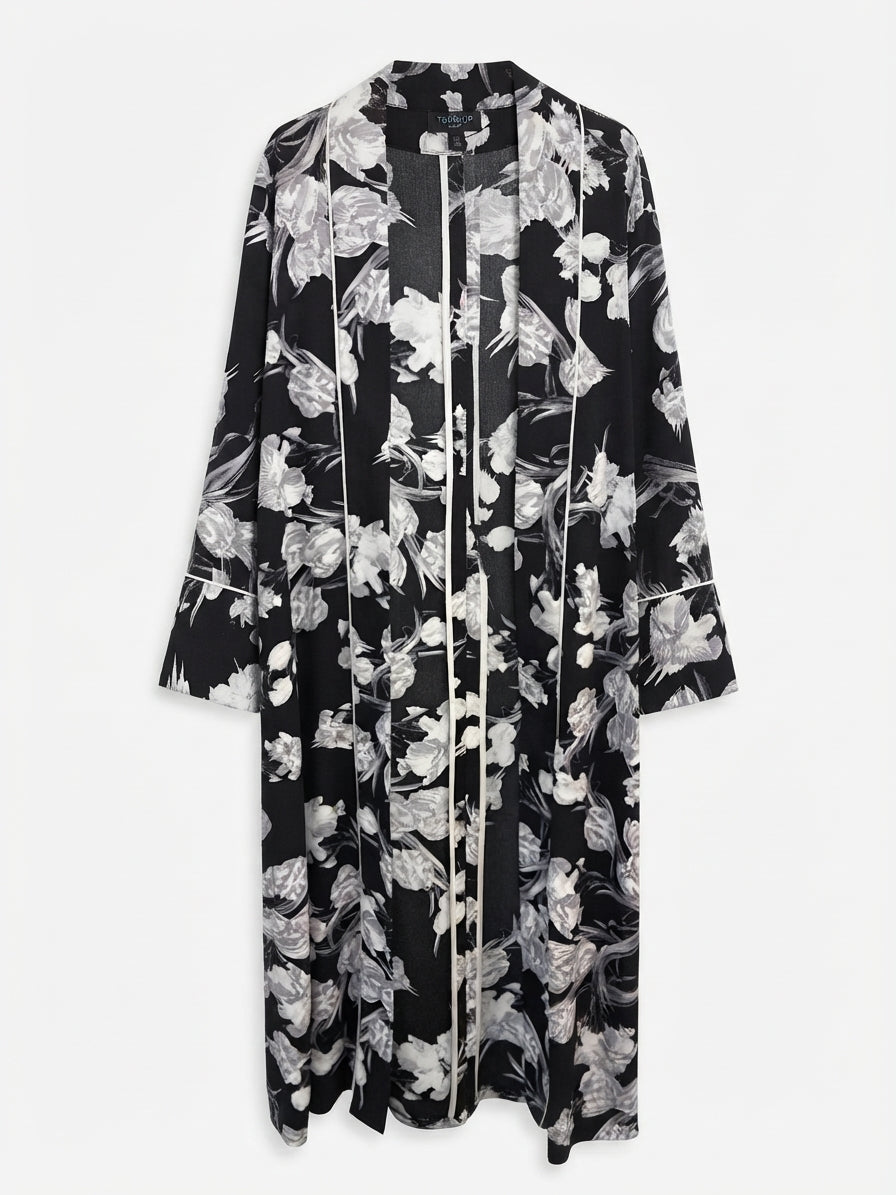 Topshop · Duster · Medium · BlackFloral