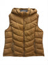 Charter Club · Hooded Zip Vest · 1X · Caramel