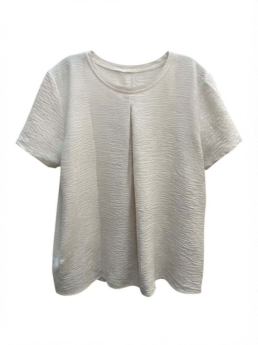 Hilary Radley · Short Sleeve Top · Large · Cream