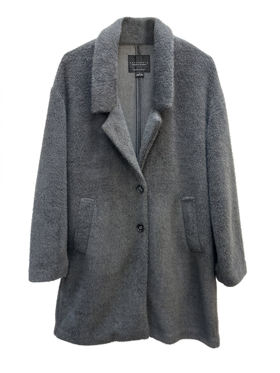 Sanctuary · Fuzzy Long Jacket · Small · Gray