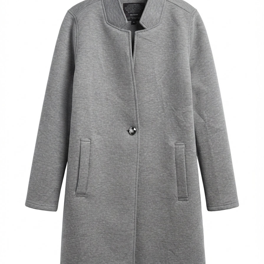 Steve Madden · Scuba Knit Single Button Jacket · Medium · Gray