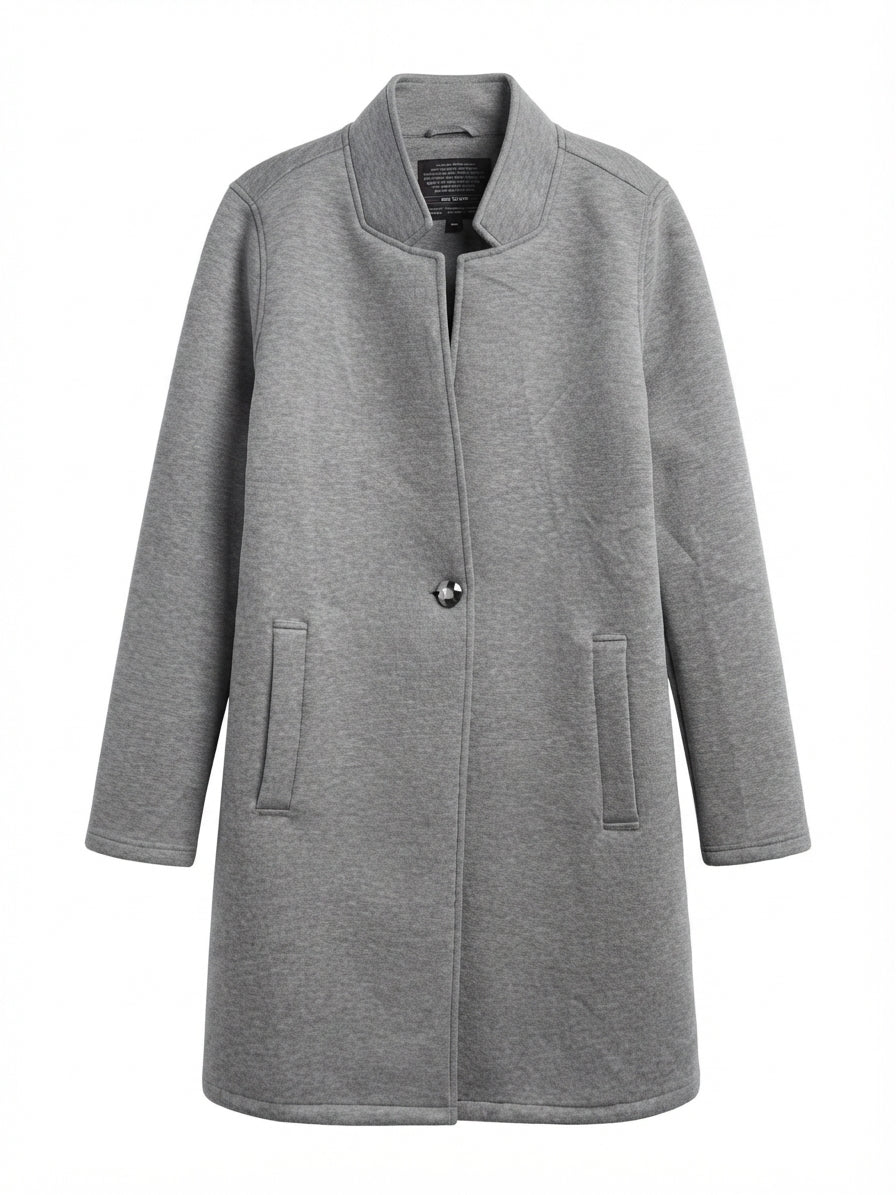 Steve Madden · Scuba Knit Single Button Jacket · Medium · Gray