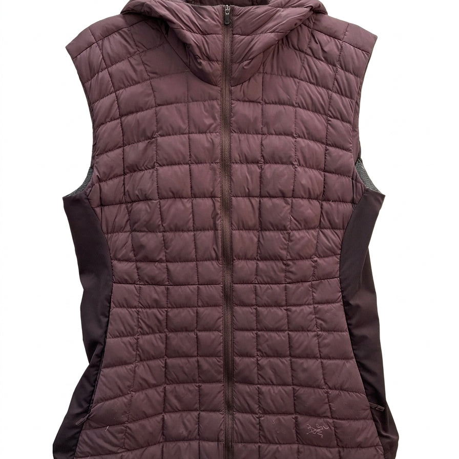 Arc'teryx · Hooded Down Vest · Large · Burgundy
