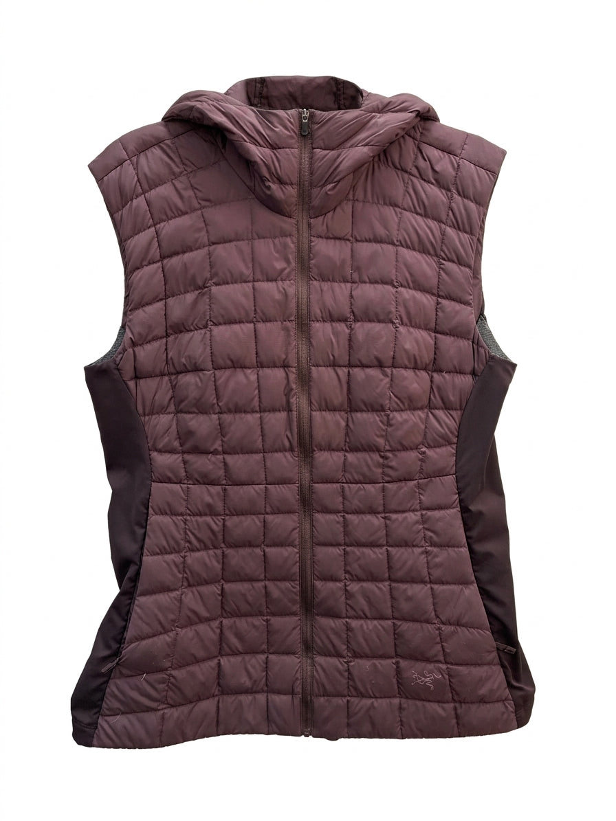 Arc'teryx · Hooded Down Vest · Large · Burgundy