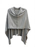 Calvin Klein · Poncho Style · OS · Gray/White