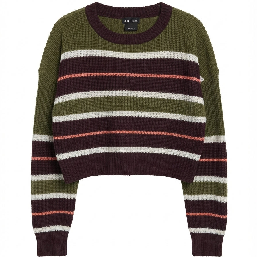Hot Topic · Cropped Sweater · Medium · GrnBrown
