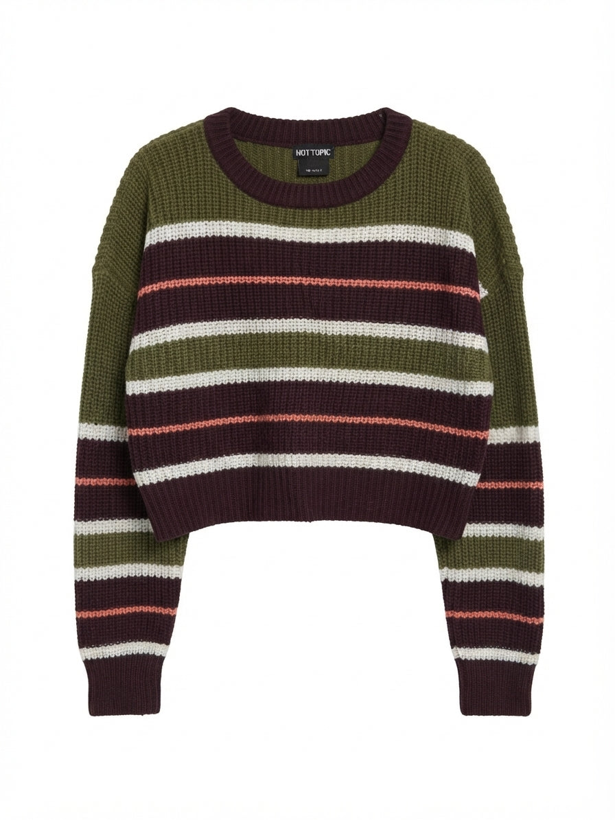 Hot Topic · Cropped Sweater · Medium · GrnBrown
