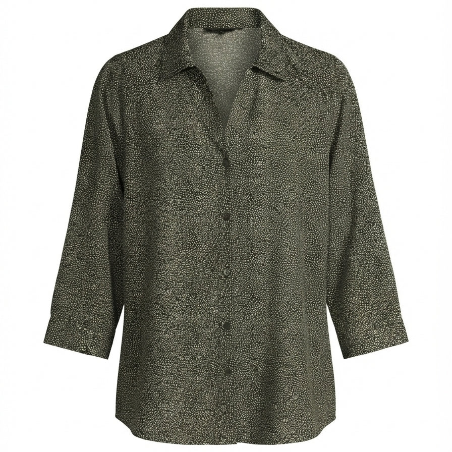 Adrianna Papell · Shirt · 1X · ForestWhite