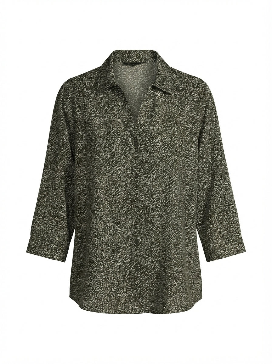 Adrianna Papell · Shirt · 1X · ForestWhite