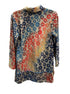 Ali Miles · Textured Circles Tunic · Small · Beige Multi