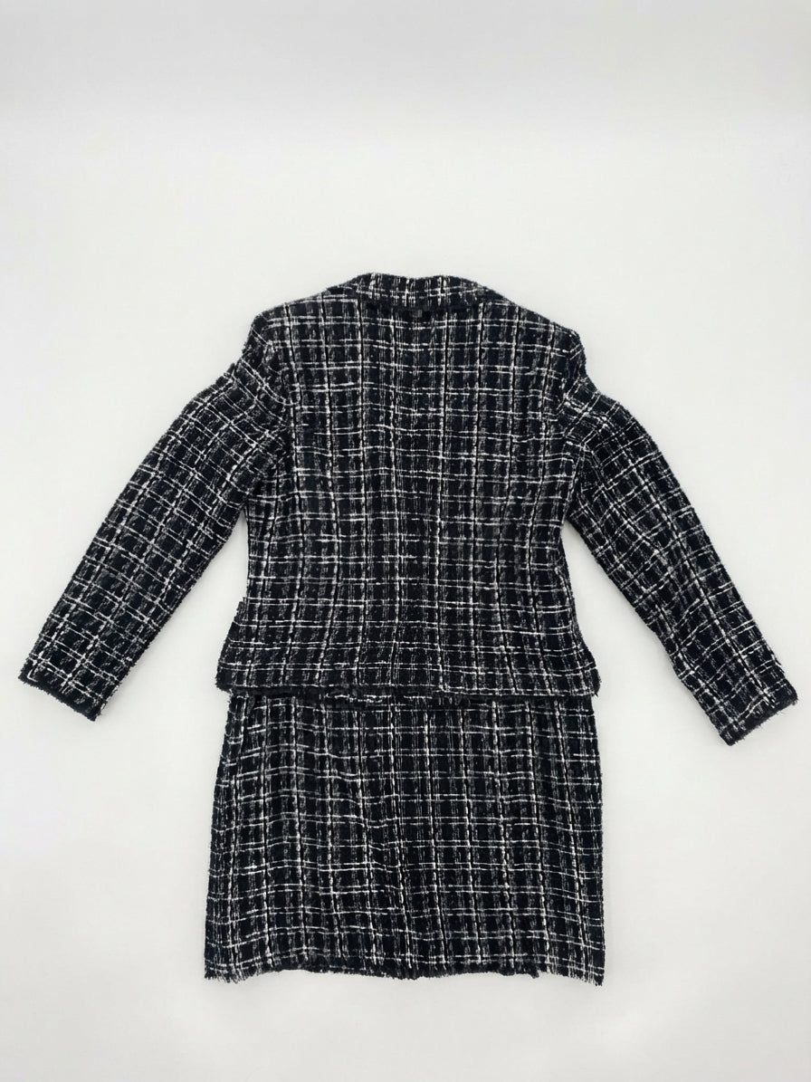 Cartise · 2PC Skirt/Blazer Set · 10 · Black/White