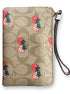 Coach · Zip Around Wristlet Strawberry Design · Wristlet · Tan with Red Strawberry Design