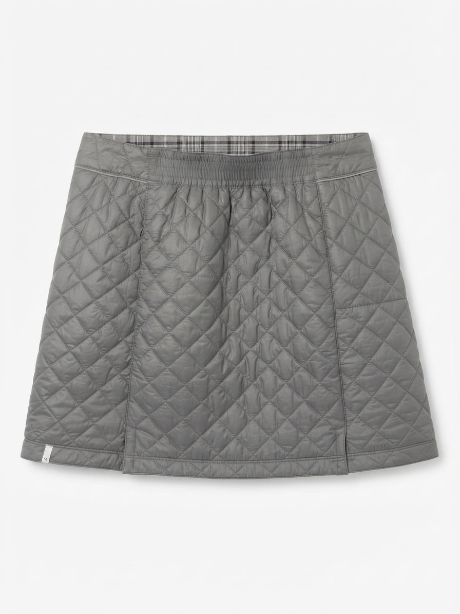 Novara · Quilted Cycling Skirt · Large · Gray