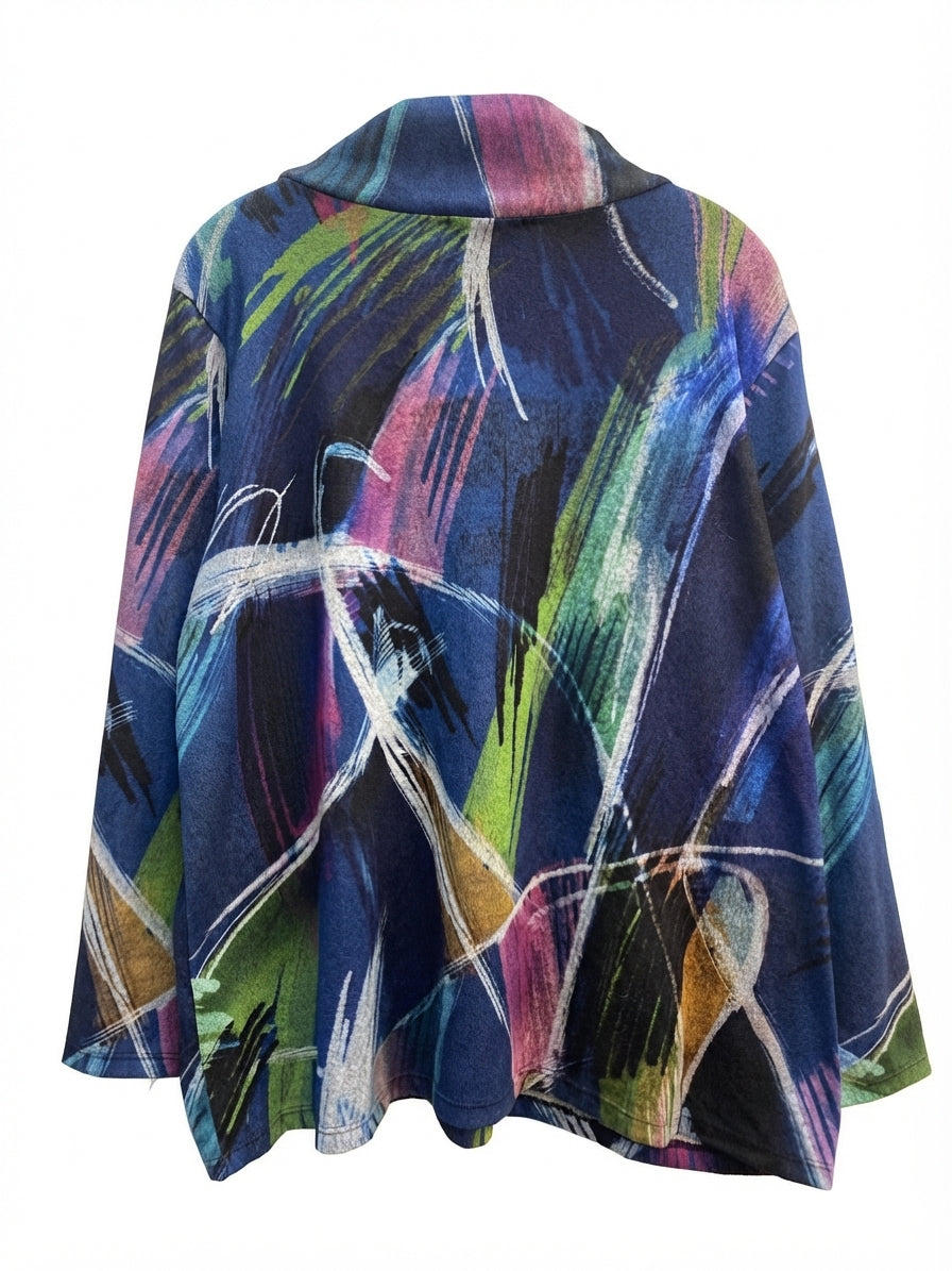 Jess&Jane · Brush Stroke Pattern · XLarge · NavyMulti