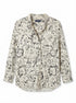 Lands' End · Flannel Long Sleeve Top · 2X · Cream and Black