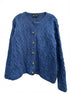 Blarney · Button Up Cable Knit Cardigan · Small · Denim