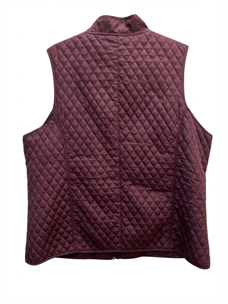 Great Northwest · Quilted Vest · 1X · Burgundy