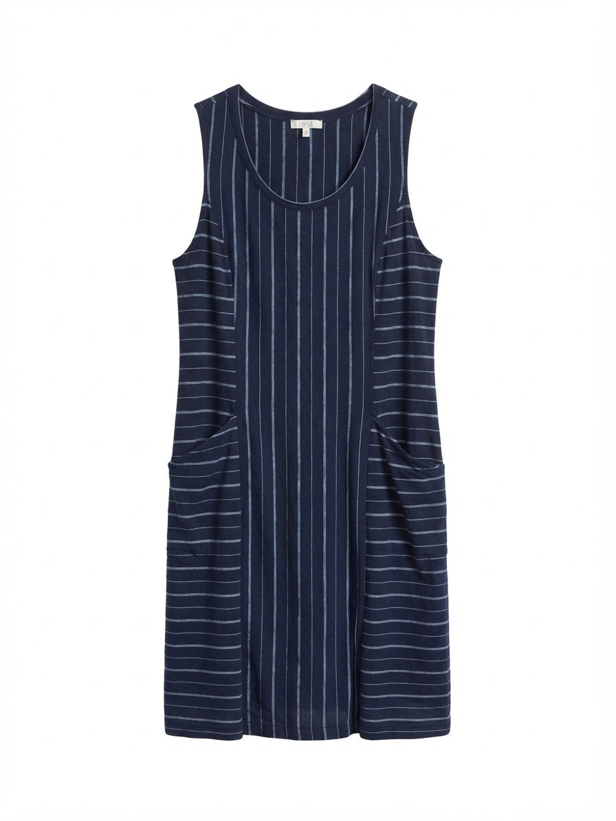 Habitat · Sleeveless Dress · Large · NavyWhite