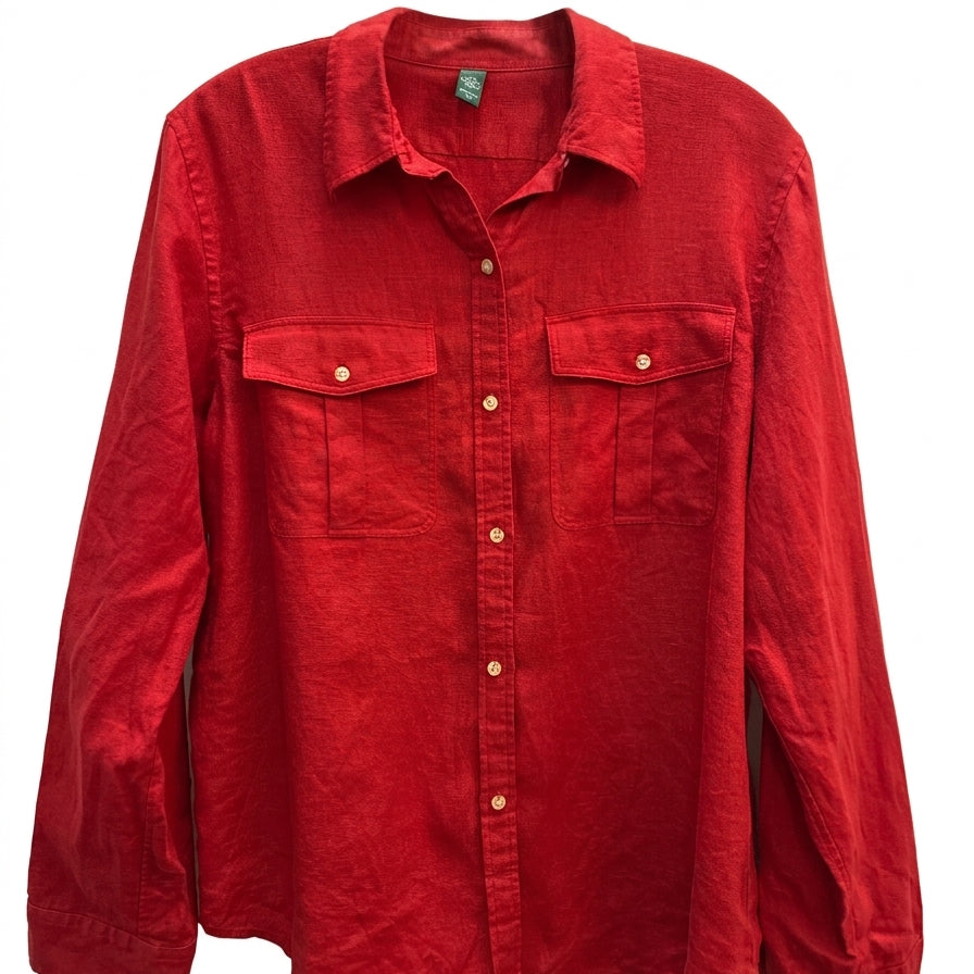 Ralph Lauren · Roll Tab Shirt · Large P · Scarlet