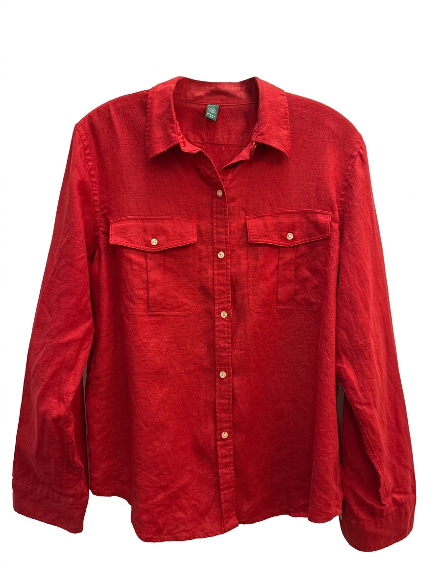 Ralph Lauren · Roll Tab Shirt · Large P · Scarlet